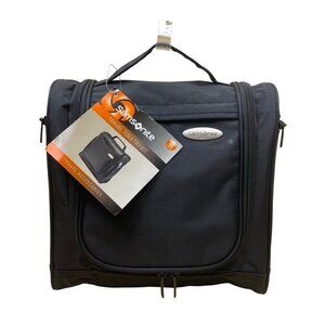 Samsonite Black Nylon With Zipper Pockets & Hook Travel Toiletry Kit Bag
